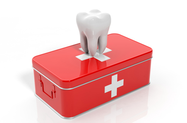 Rendering of a tooth on an emergency kit from Grins & Giggles Family Dentistry in Spokane Valley, WA
